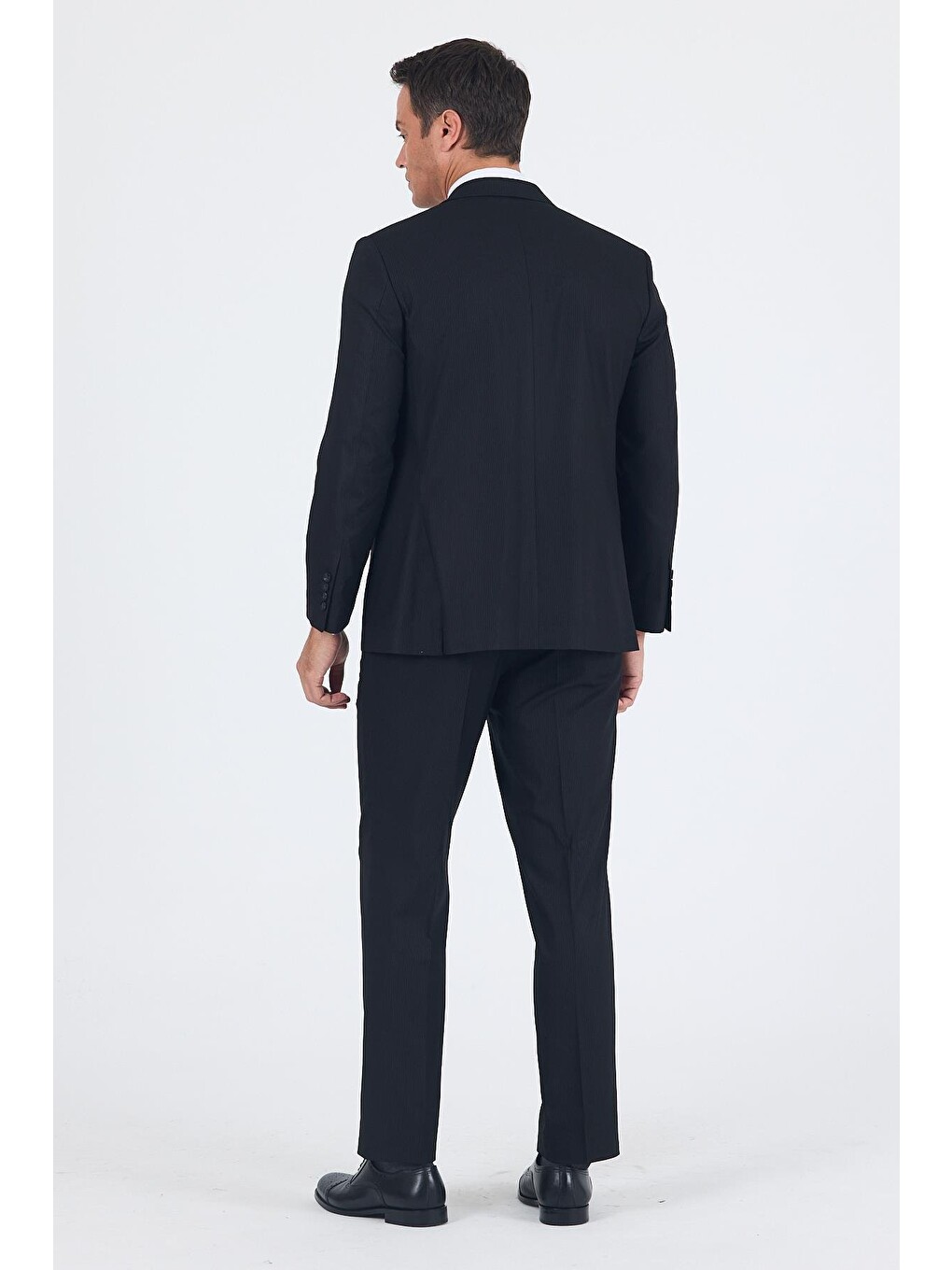Siyah Mono Yaka Bez Ayağı Tam Astar Pamuklu 4 Drop Comfort Fit Classic Takım Elbise 1001250178-4