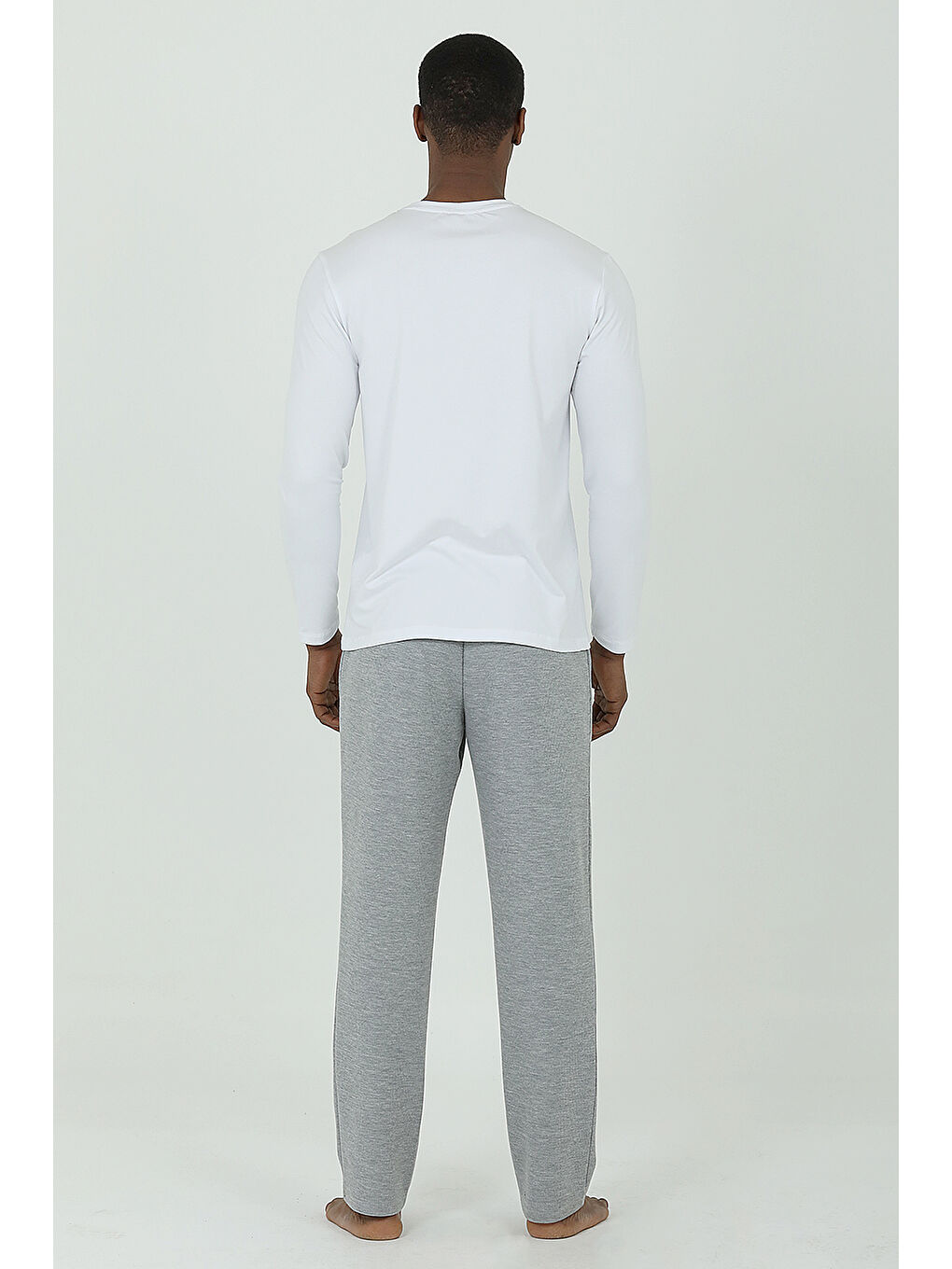 Gri Waffle Pijama Takımı GRI-3
