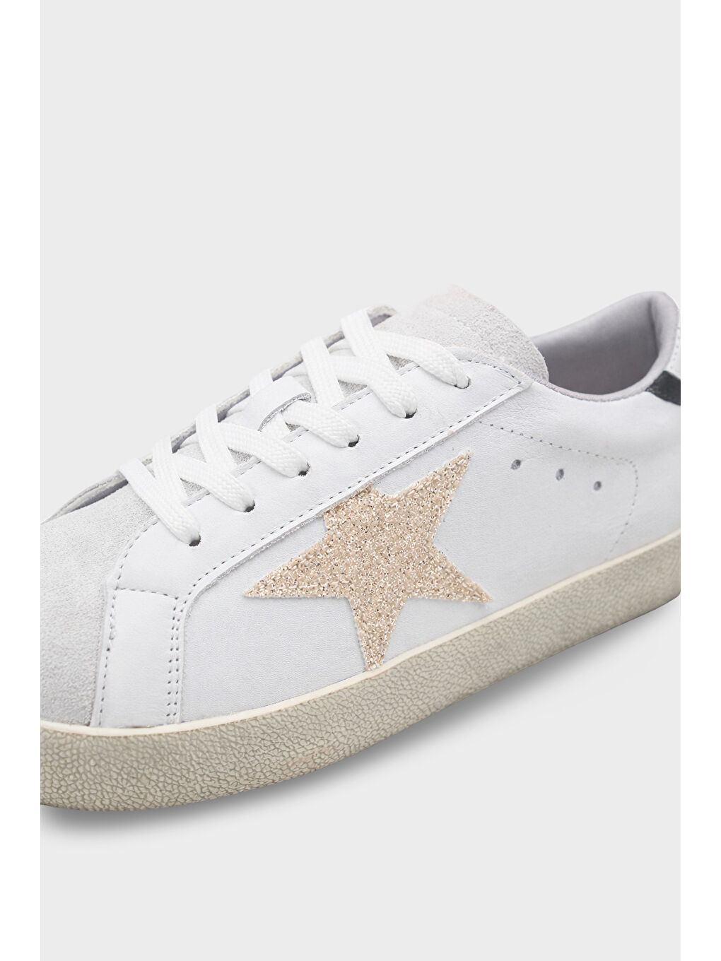 Sarı Bağcıklı Yıldız Desenli Kadın Sneaker-2