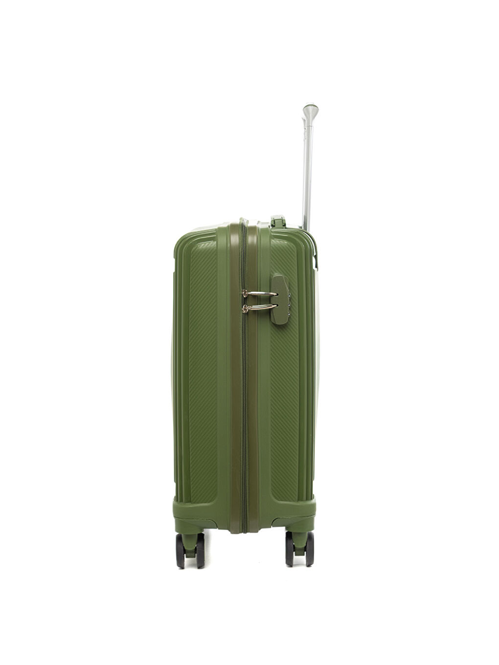 Yeşil Unisex JMY8101.05 Silikon Valiz Küçük Boy 57x35x25cm Haki-3