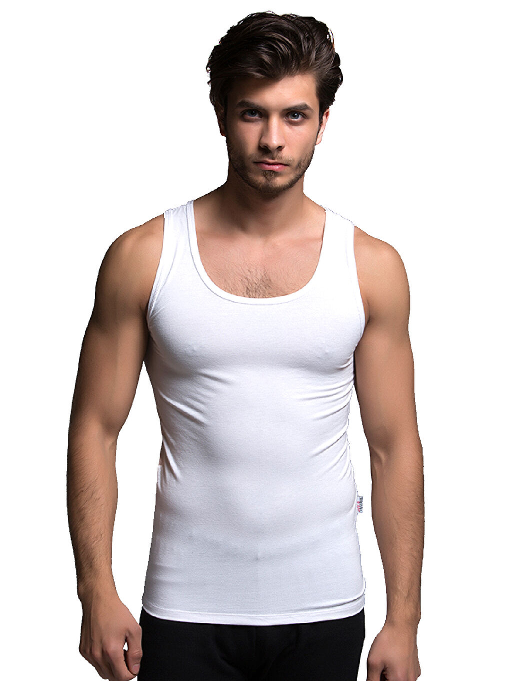 Beyaz Bambu Erkek Atlet BEYAZ