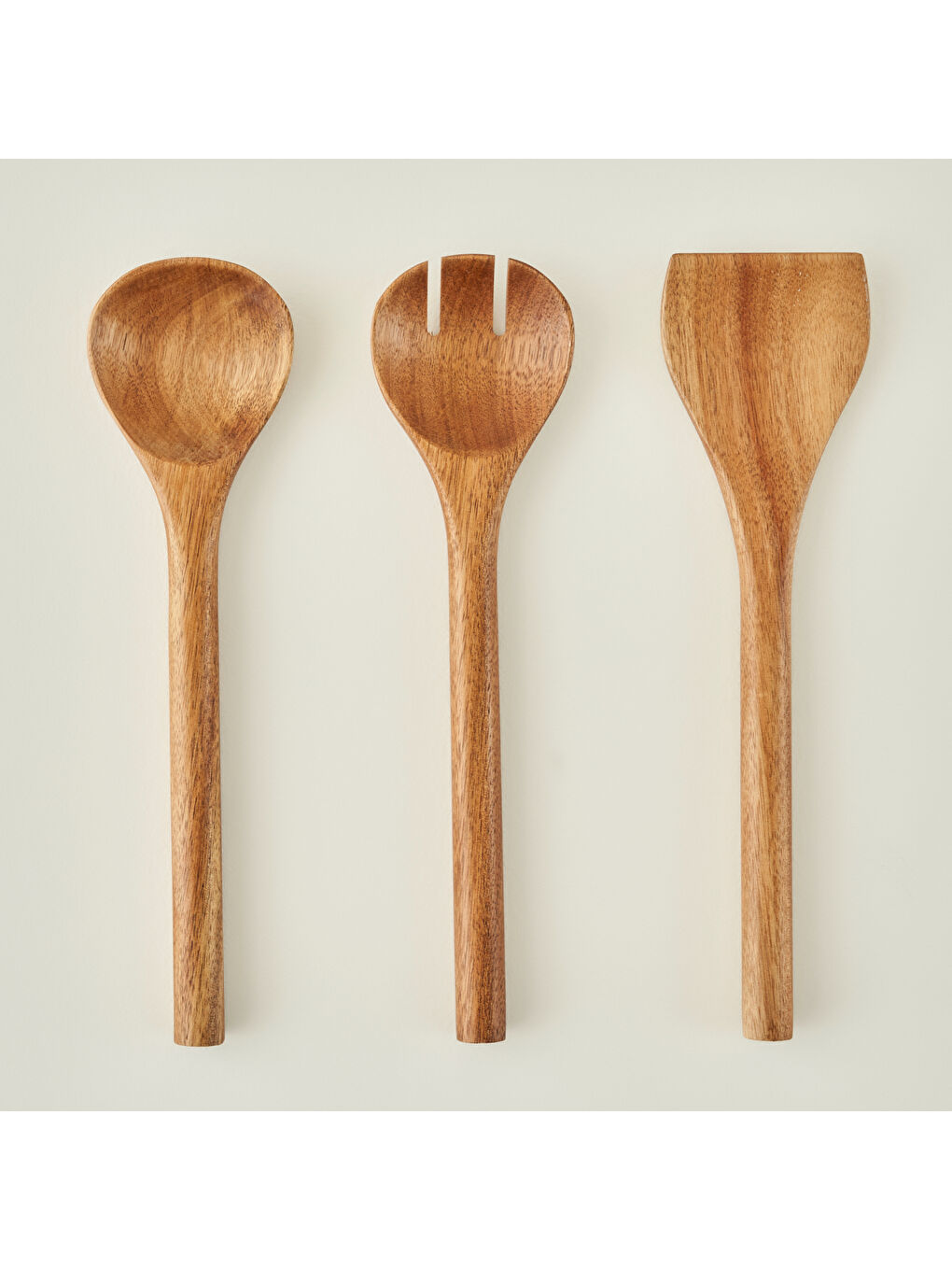 Bej Allison 3'lü Akasya Servis Seti Naturel (29,5x7,5 cm)