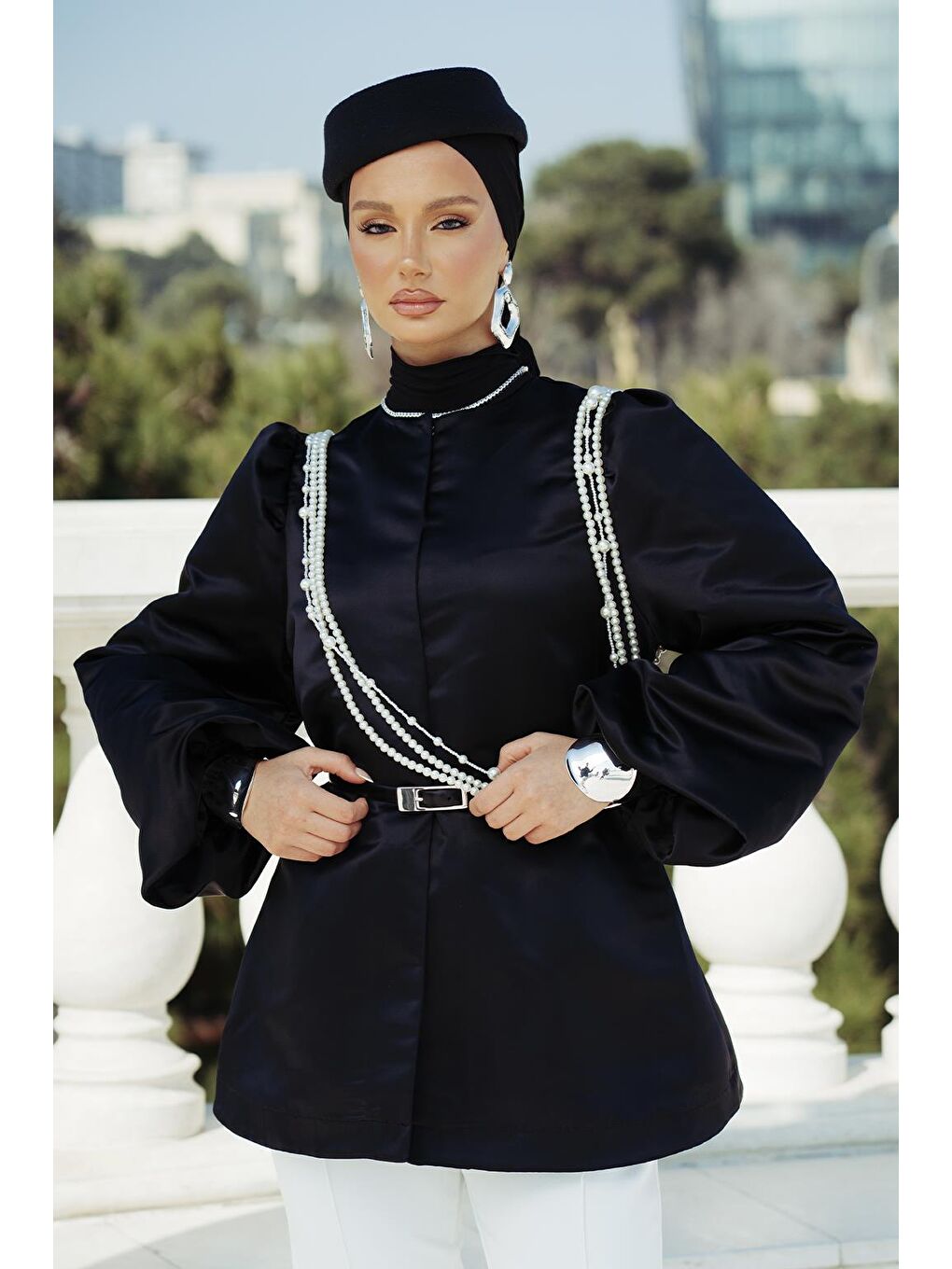 Vera Tafta Ceket Siyah-5