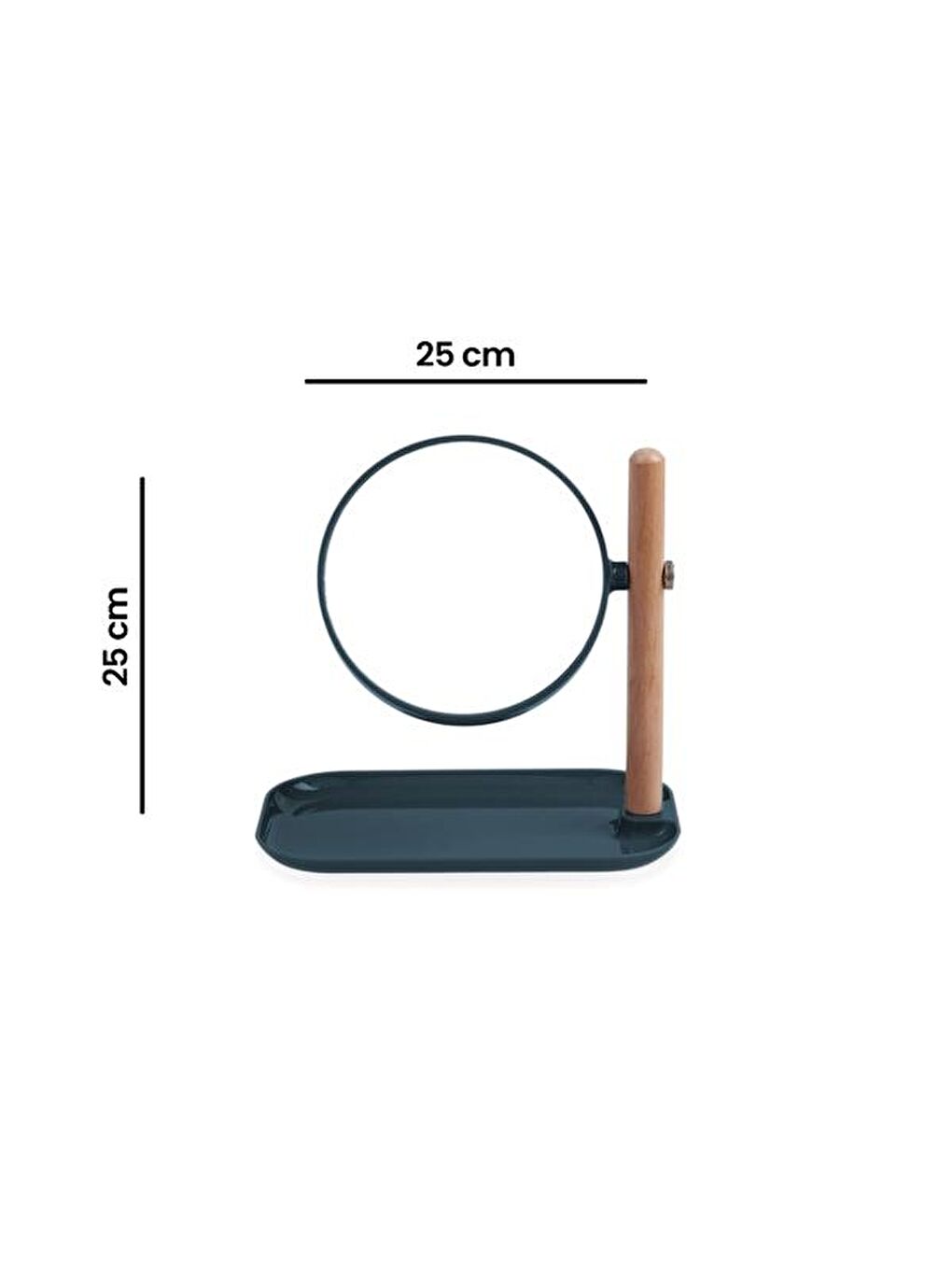 Orginazerli Banyo ve Makyaj Aynası - Antrasit-4