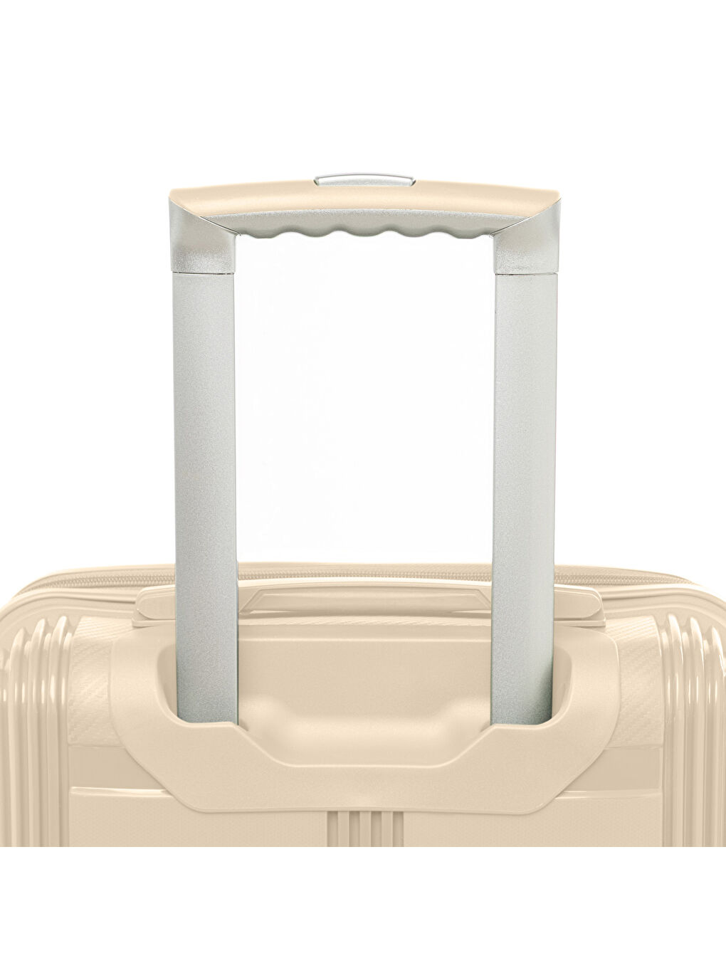 Bej Unisex JMY8101.12 PP Silikon Valiz Küçük Boy 57x35x25cm Krem-4