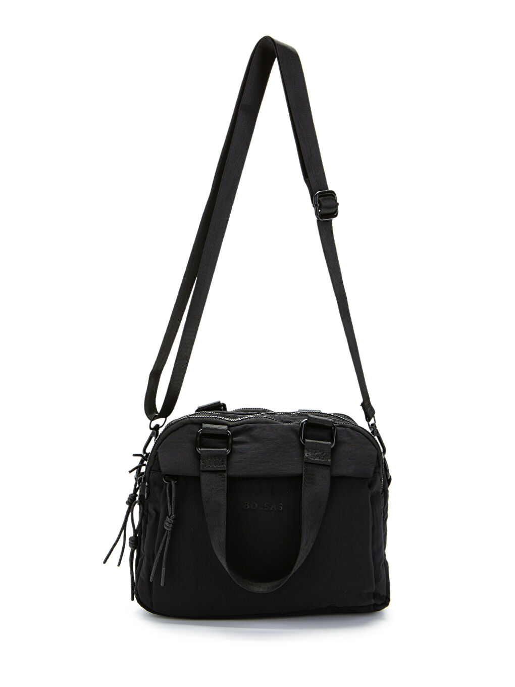 Klinkır Kumaş Kadın Çapraz Çanta Gale Siyah-2