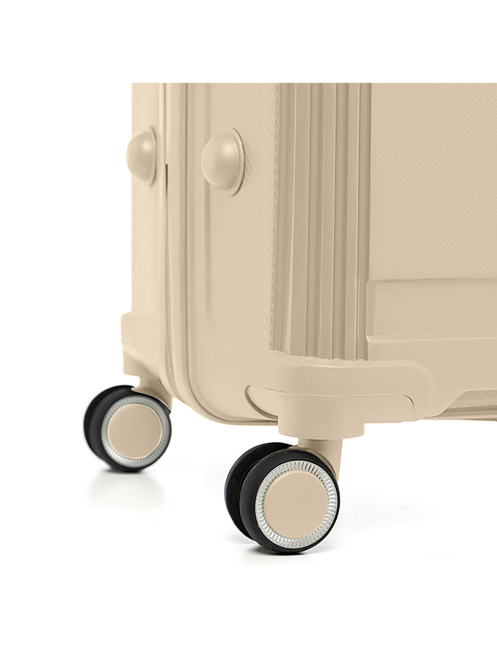 Bej Unisex JMY8101.12 PP Silikon Valiz Küçük Boy 57x35x25cm Krem-5