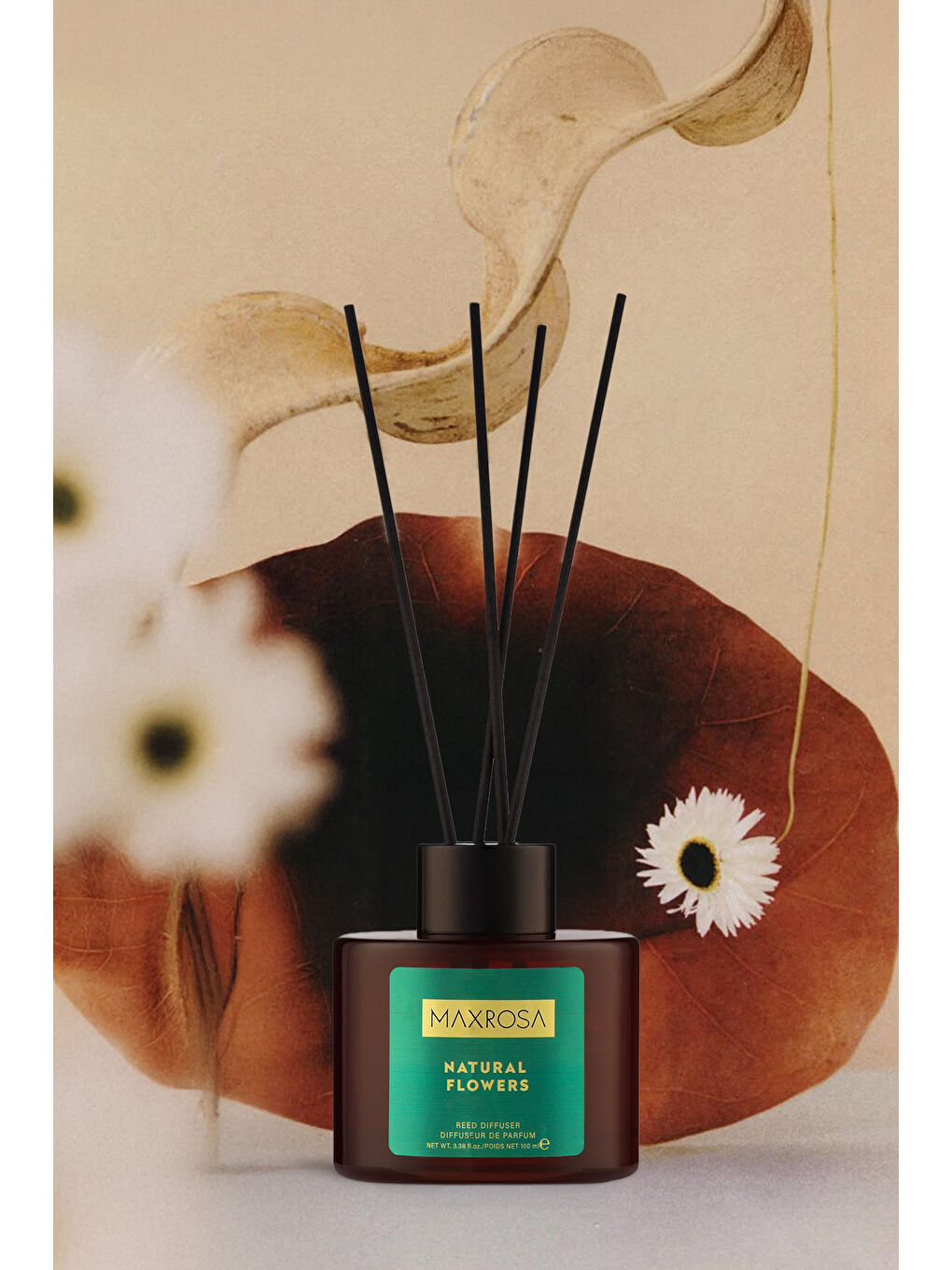 Karışık Maxrosa Natural Flower Reed Diffuser Çubuklu Oda Kokusu 100 ml-5
