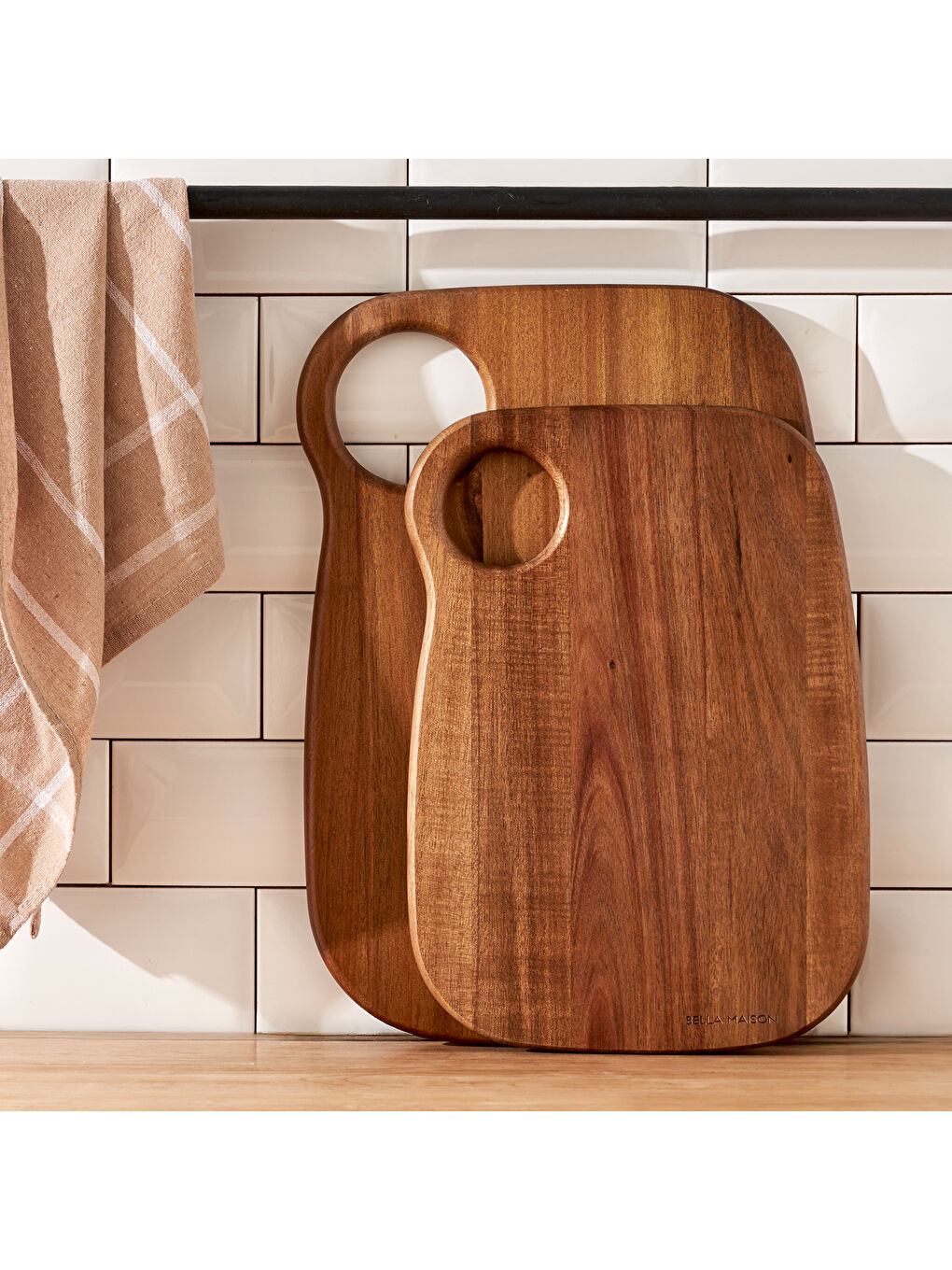 Bej Allison Akasya Kesme Tahtası Naturel (38x27,5 cm)-4