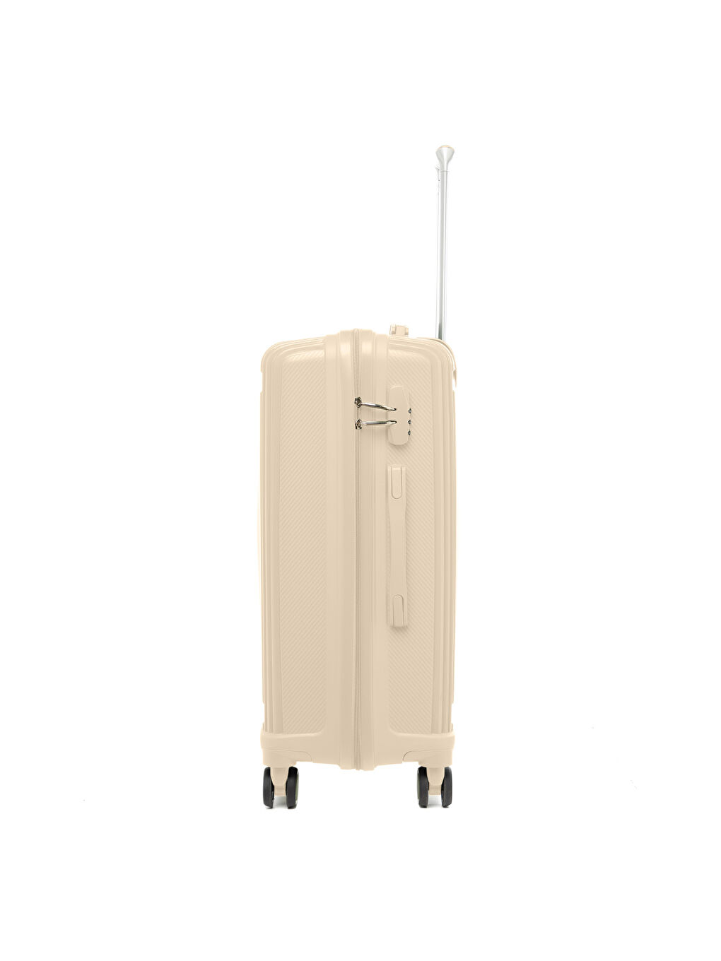 Bej Unisex JMY8101.12 PP Silikon Valiz Orta Boy 67x41x29cm Krem-3