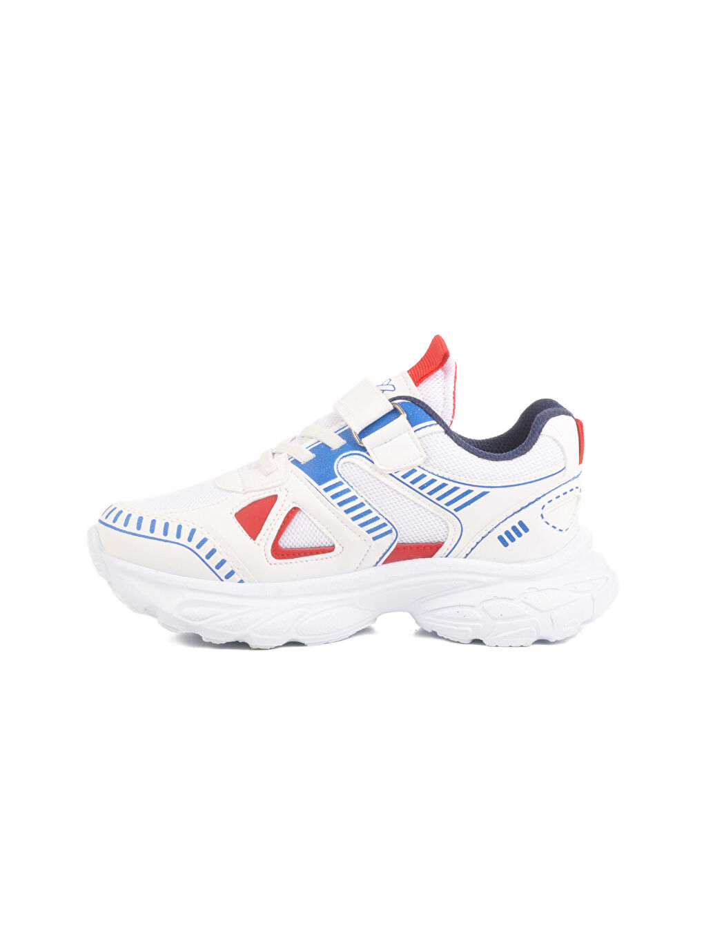 Beyaz Cırtlı Fileli Unisex Çocuk Spor Ayakkabı 1500 F-1