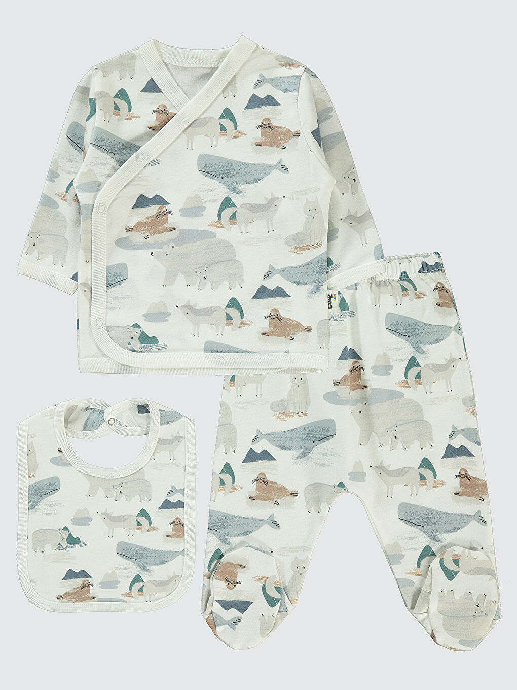 Baby Erkek Bebek Zıbın Takımları Ekru