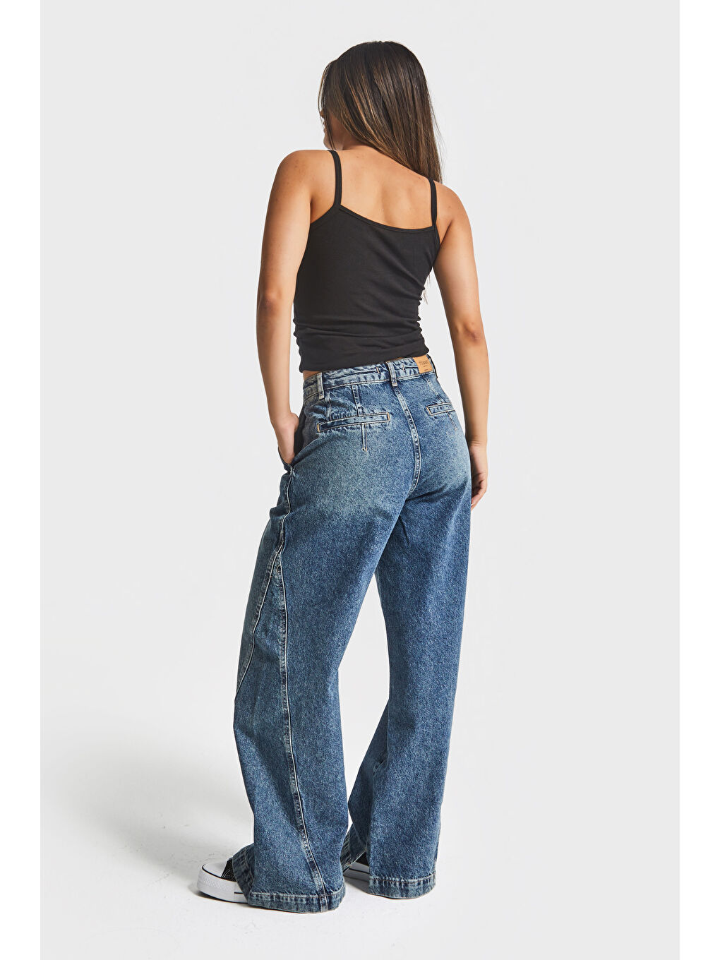 Mavi Kadın Jean Rengi 4w5-31 Barrel Fit Bol Kesim İç Boy 83cm %100 Pamuk Denim Jean-1