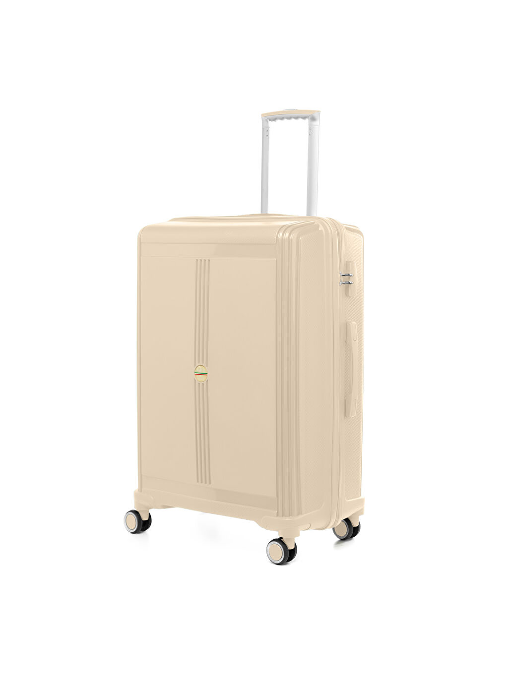 Bej Unisex JMY8101.12 PP Silikon Valiz Büyük Boy 78 x48x32cm Krem-1