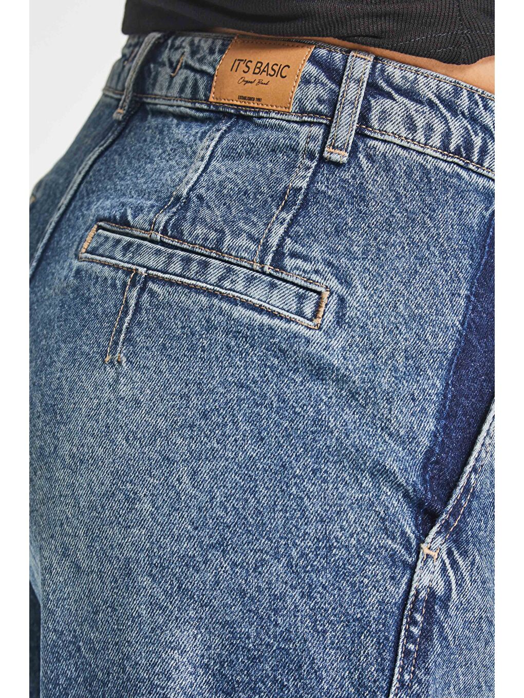 Mavi Kadın Jean Rengi 4w5-31 Barrel Fit Bol Kesim İç Boy 83cm %100 Pamuk Denim Jean-3