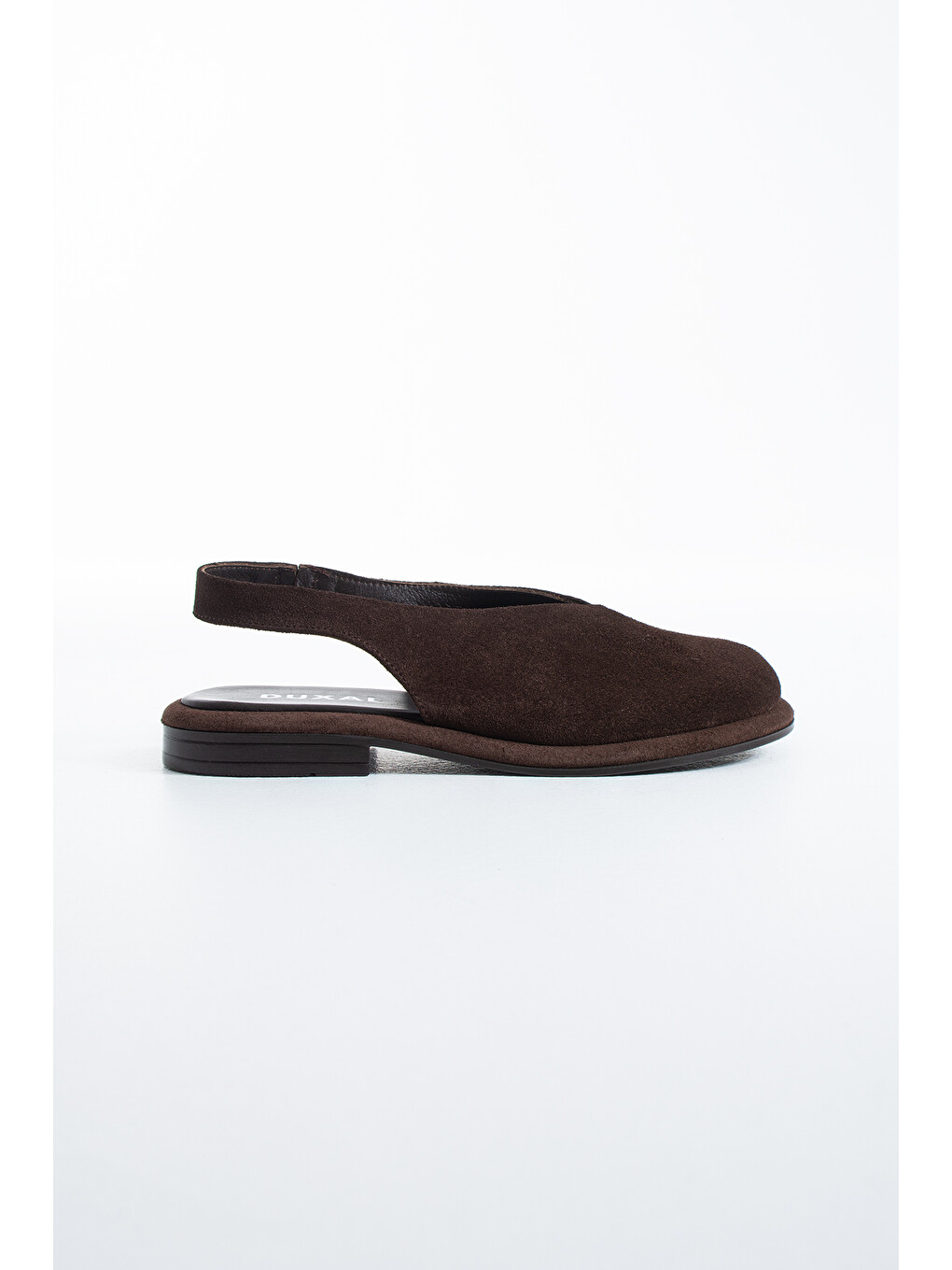 Kahverengi Alonso Kadın Hakiki Deri V Kesim Slingback Babet Sandalet-1