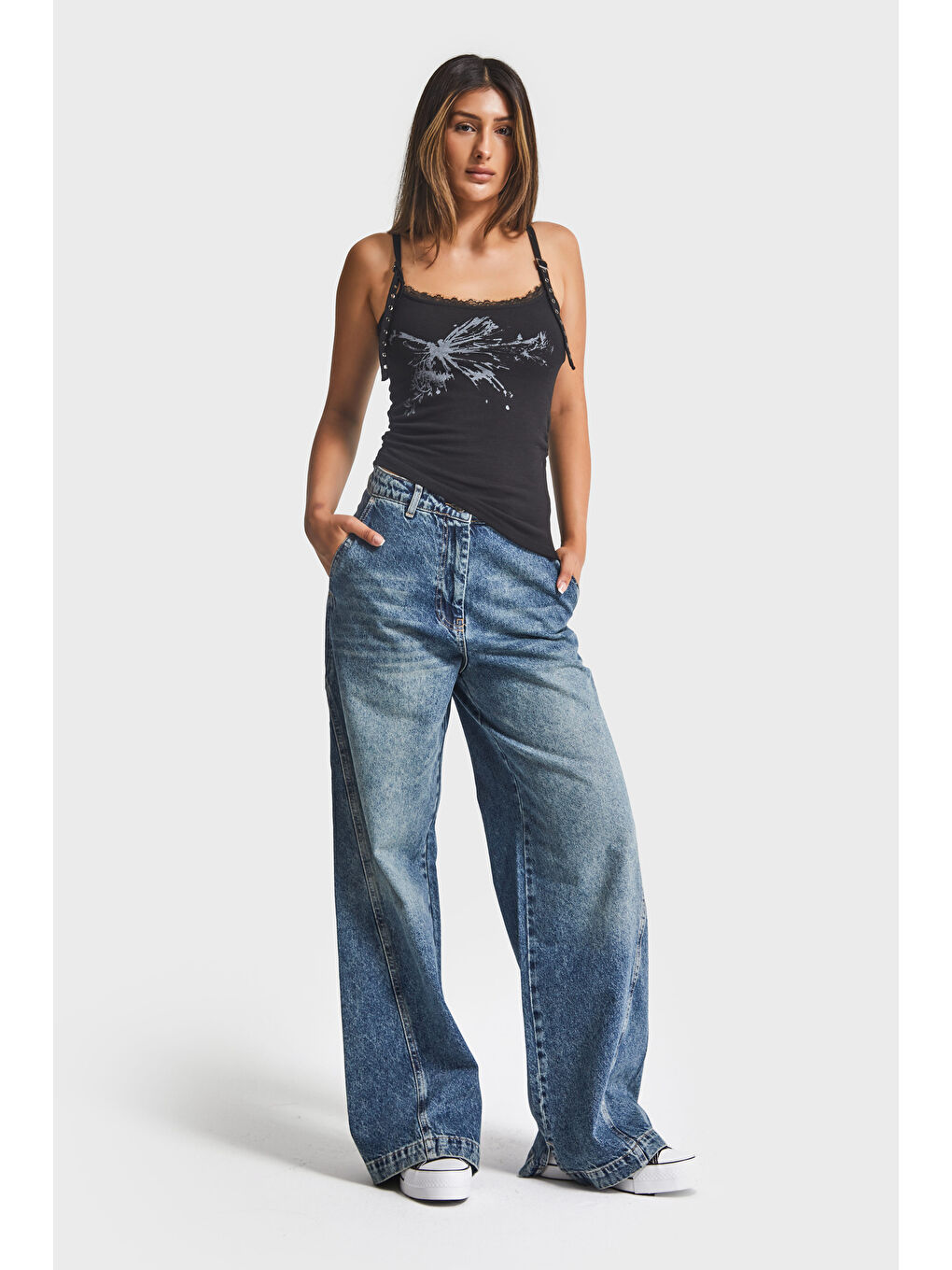 Mavi Kadın Jean Rengi 4w5-31 Barrel Fit Bol Kesim İç Boy 83cm %100 Pamuk Denim Jean-4