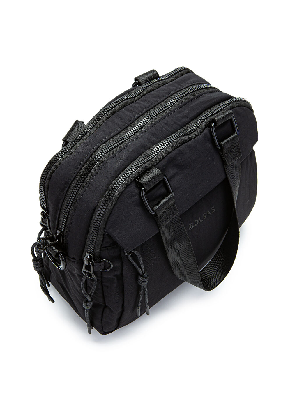 Klinkır Kumaş Kadın Çapraz Çanta Gale Siyah-3