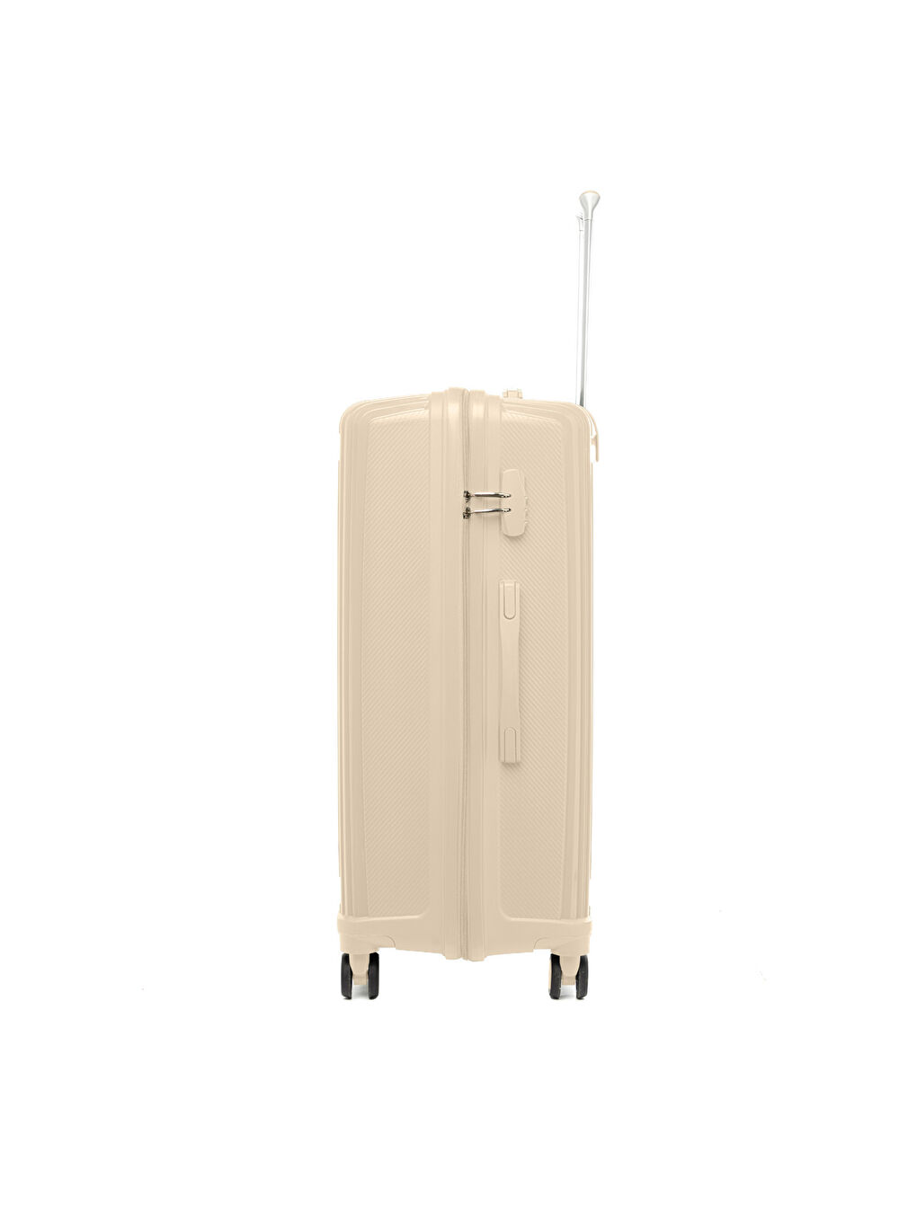 Bej Unisex JMY8101.12 PP Silikon Valiz Büyük Boy 78 x48x32cm Krem-3