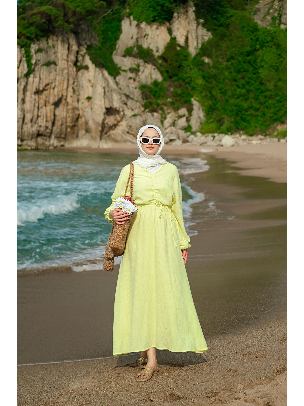 Kadın Olivia Elbise Sarı-2