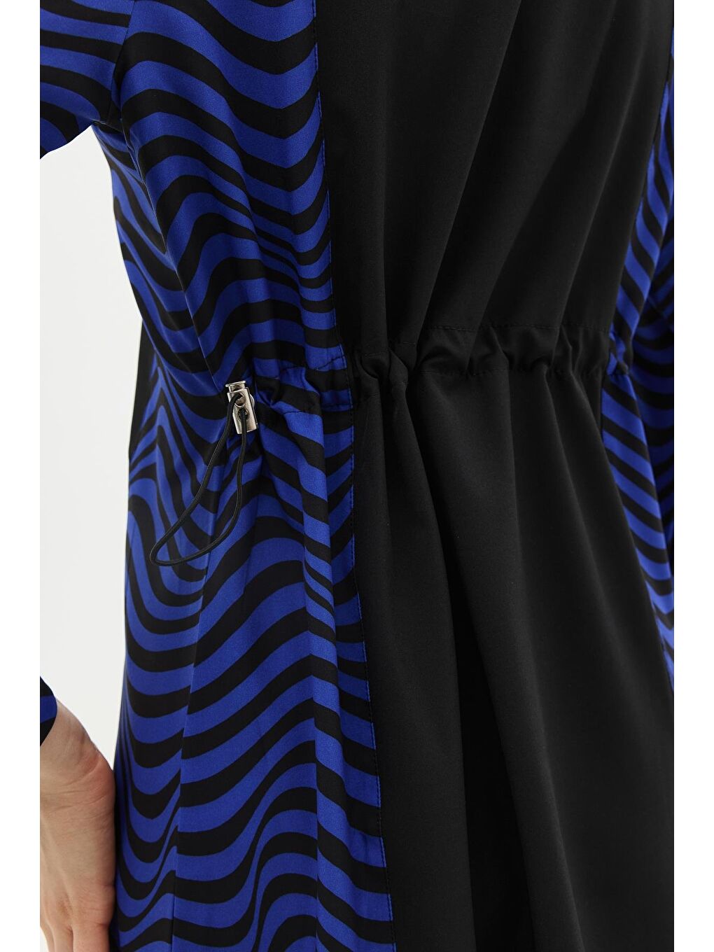 Zebra Desenli 4'Lü Tesettür Mayo 6227 Siyah/Sax-8