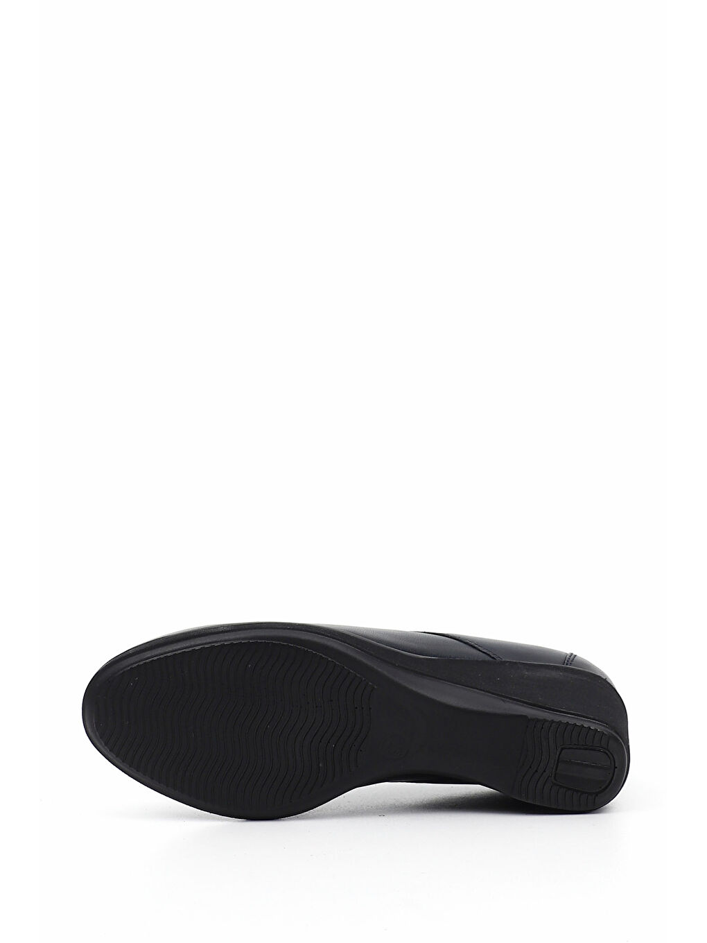 Lacivert Kadın AÇIK LACİVERT Bağcıklı Dolgu Taban Hakiki Deri Ayakkabı-4