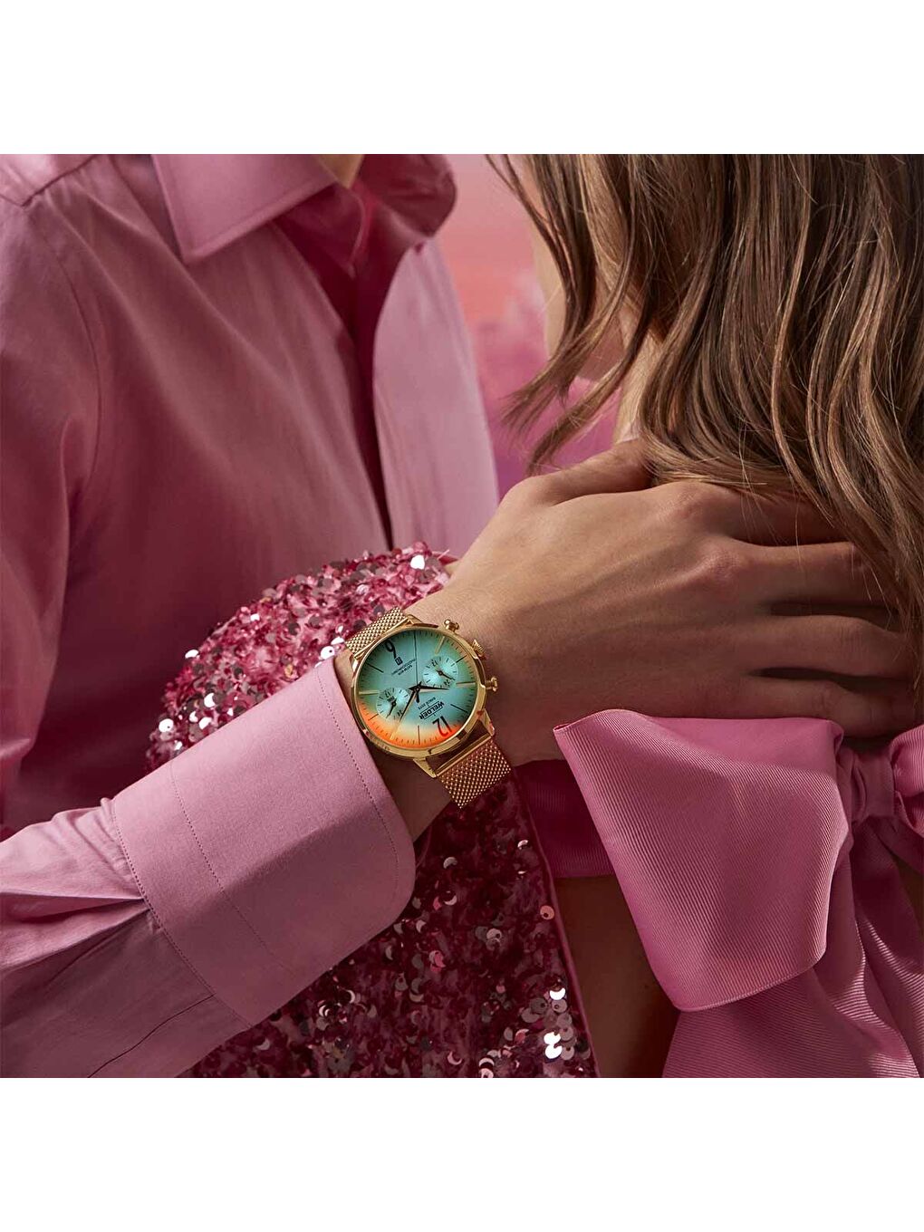 Sarı WWRC402 45 mm Erkek Kol Saati-4