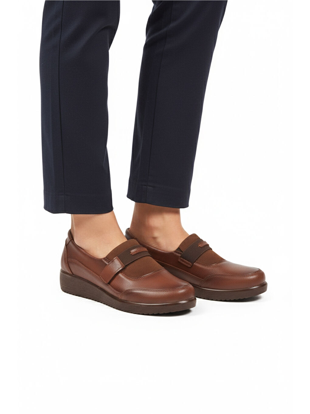 Kahverengi Taba Cırtlı Anatomik Hafif Esnek Kadın Casual Ayakkabı 293127 Z