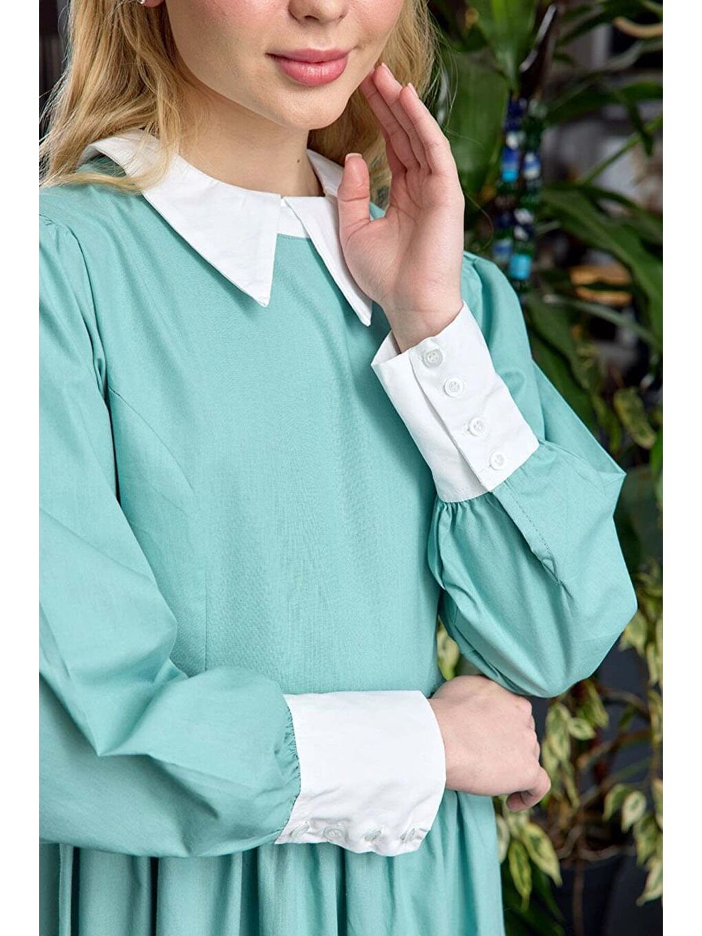 Mint Yeşili Çalıkuşu Elbise-6