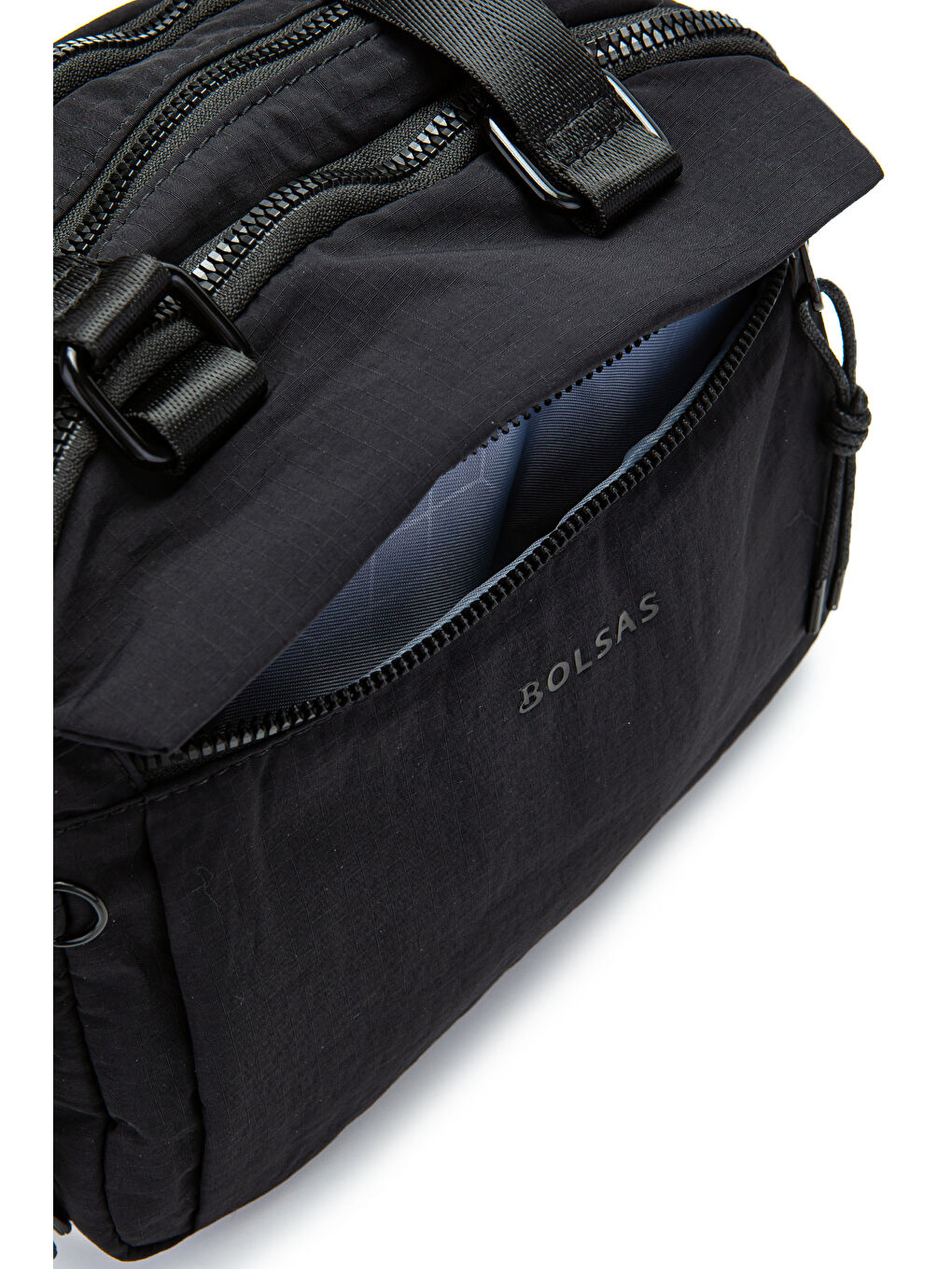 Klinkır Kumaş Kadın Çapraz Çanta Gale Siyah-4