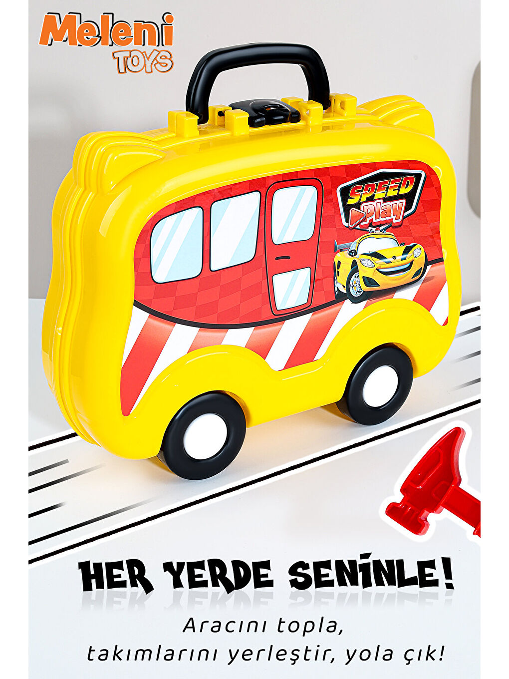 20 Parça Tekerlekli Oyuncak Tamir Seti - Çantalı Eğitici Meslek Oyunu Çocuk Tamir Çantası-1