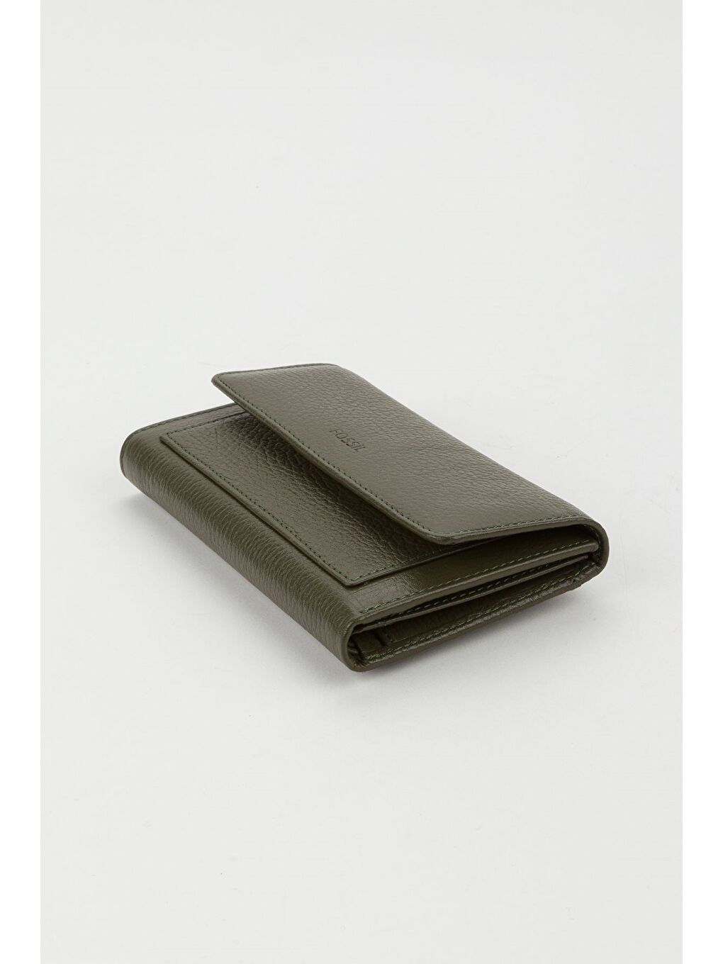 Yeşil Kutulu Hakiki Deri Mavi Orta Boy Çok Gözlü Kadın El Portföyü Kartlık Cüzdan