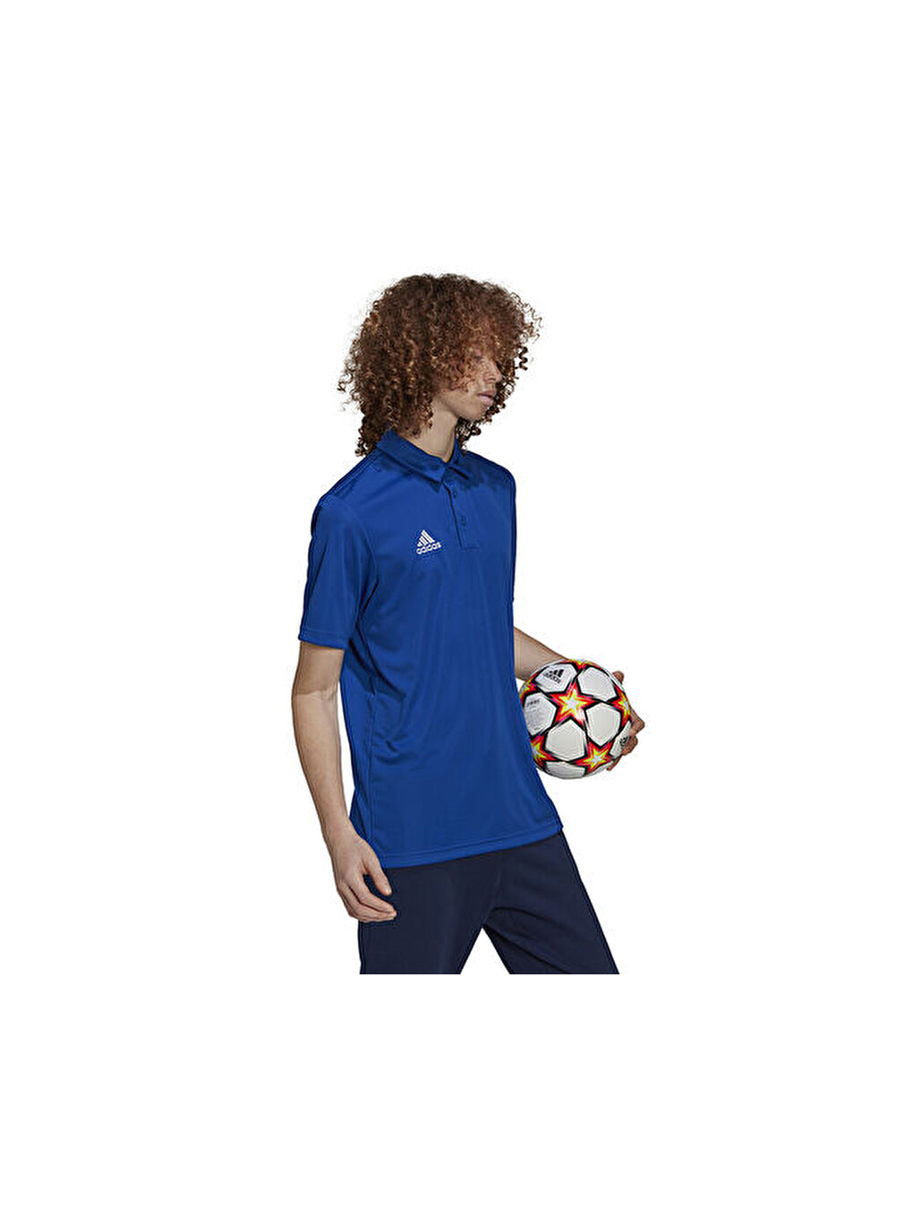 Ent22 Polo Erkek Futbol Polo Yaka Tişört Hg6285 Mavi-2