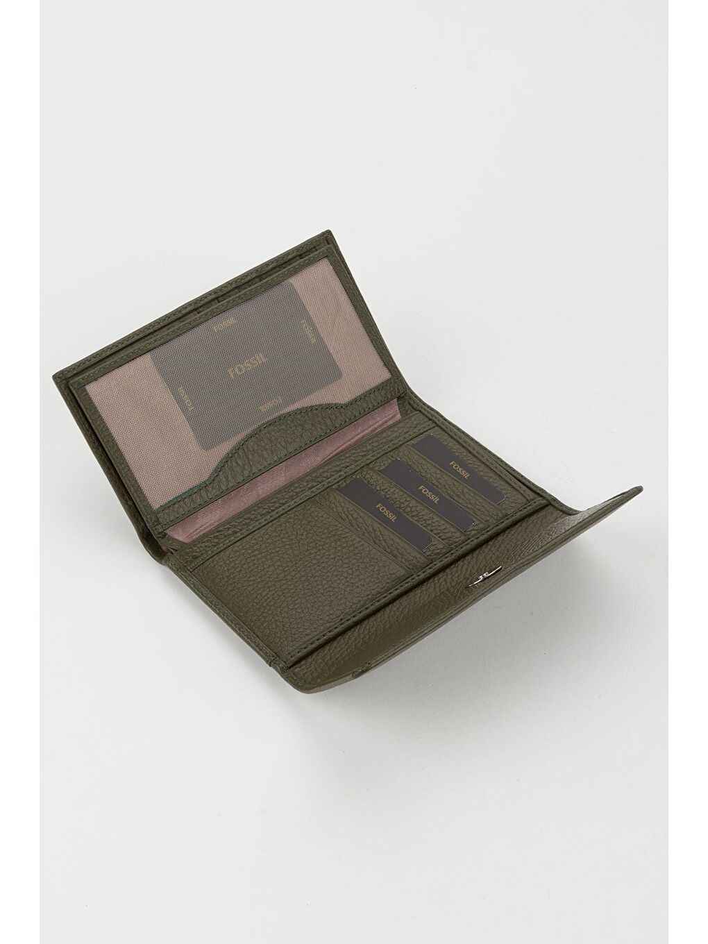 Yeşil Kutulu Hakiki Deri Mavi Orta Boy Çok Gözlü Kadın El Portföyü Kartlık Cüzdan-2