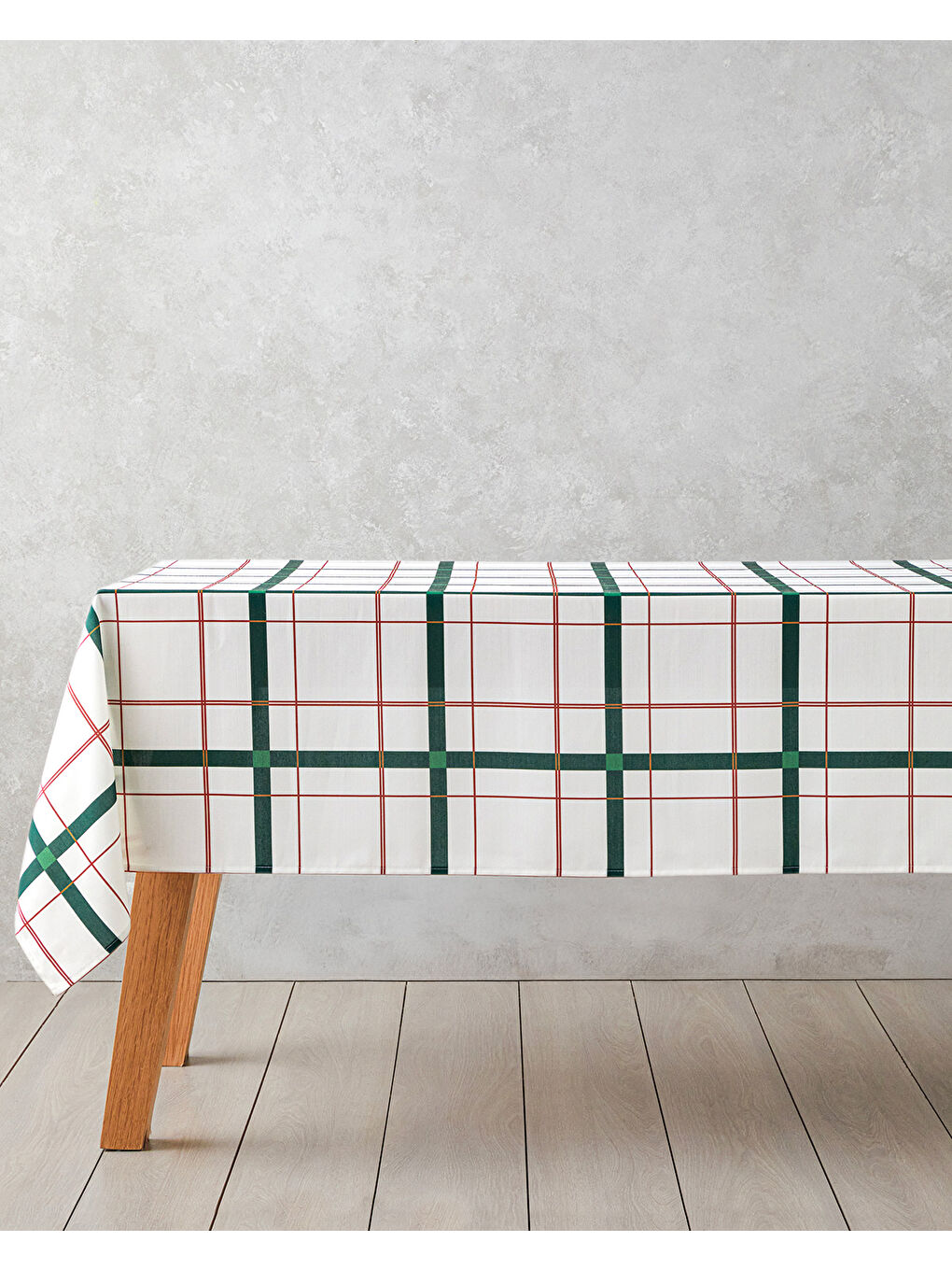 Paisley Polyester Masa Örtüsü 145x200 cm Beyaz - Yeşil