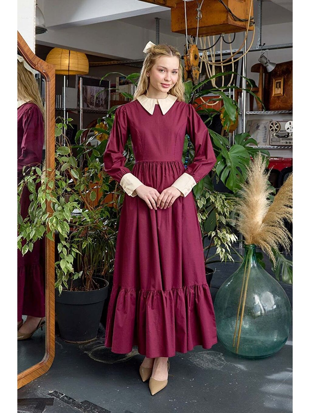 Mürdüm Çalıkuşu Elbise-2