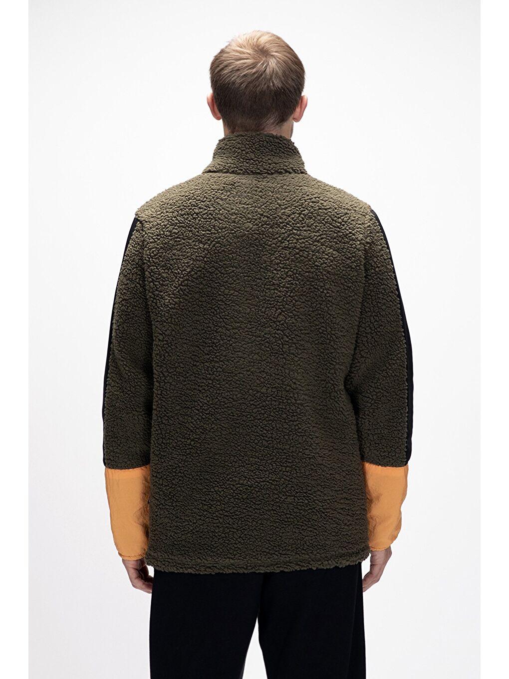 Yeşil Bomb Soluk Yeşi̇l Yarım Fermuarlı Erkek Polar-2