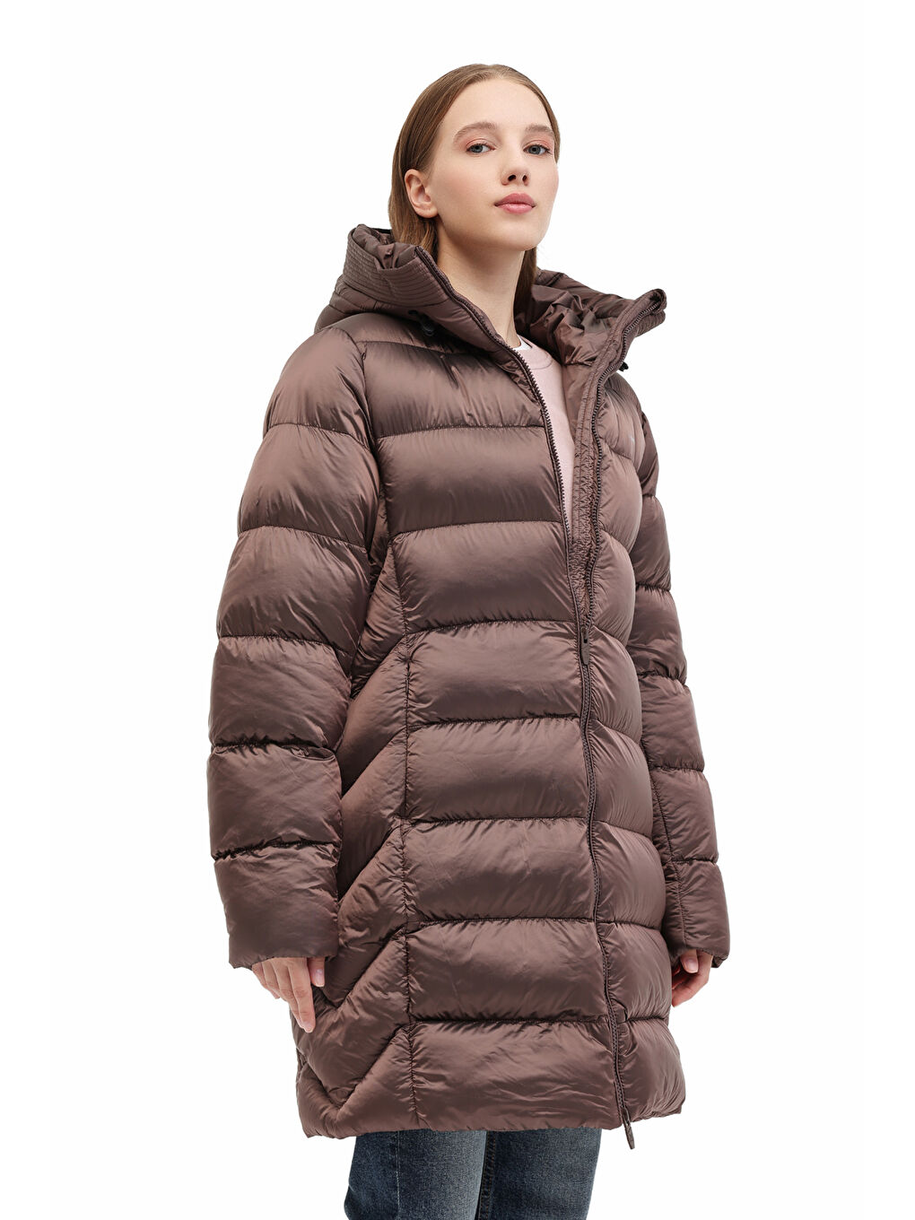 Mor WL 4WJ22906 PASTEL MOR Kadın Uzun Kaban