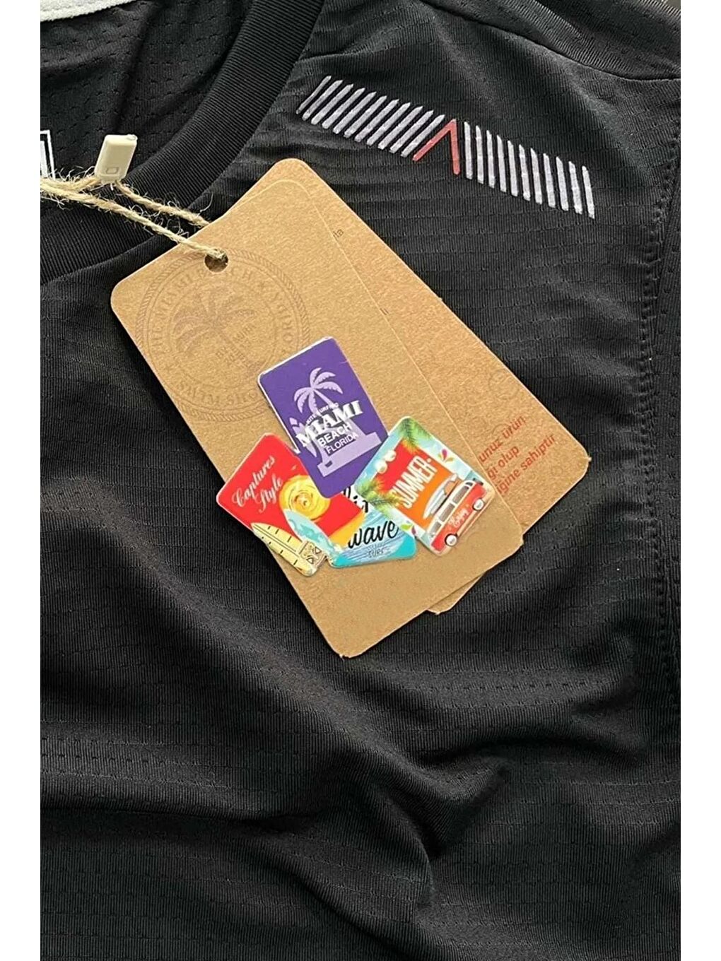 Erkek Deniz Havuz Sıfır Kol Yüzme Kolsuz Tişörtü 0355 Siyah-3