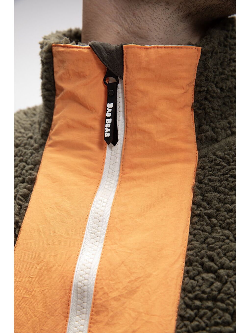 Yeşil Bomb Soluk Yeşi̇l Yarım Fermuarlı Erkek Polar-5