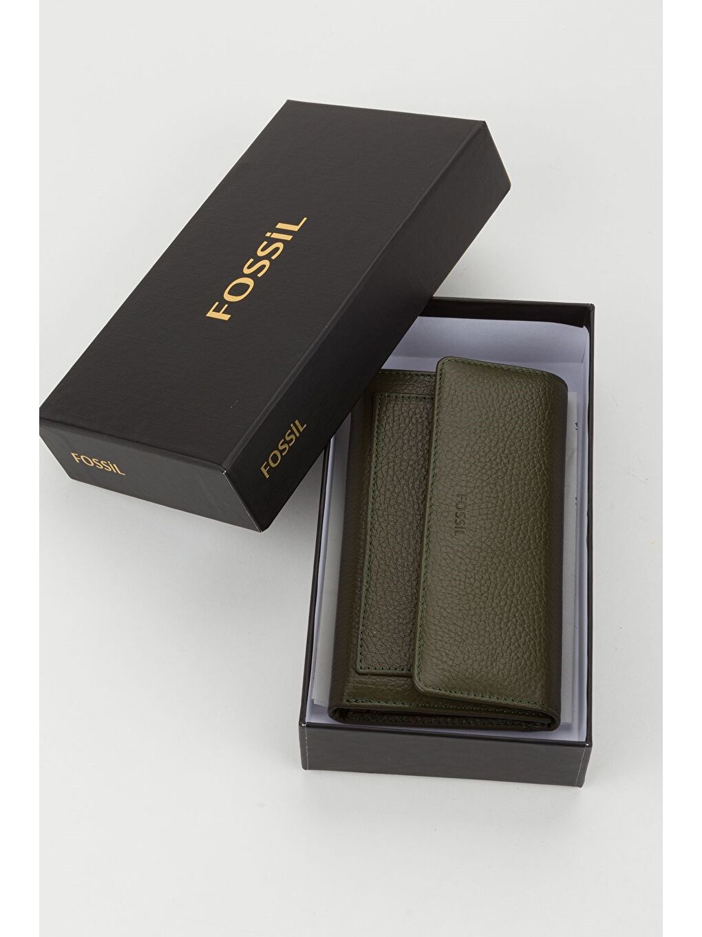 Yeşil Kutulu Hakiki Deri Mavi Orta Boy Çok Gözlü Kadın El Portföyü Kartlık Cüzdan-5