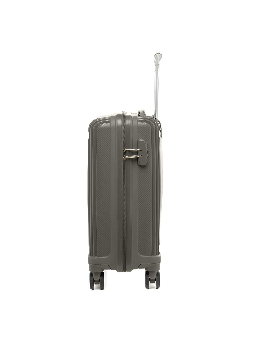 Unisex JMY8101.07 PP Silikon Valiz Küçük Boy 57x35x25cm Gri-3