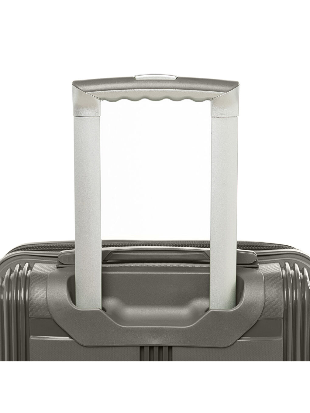 Unisex JMY8101.07 PP Silikon Valiz Küçük Boy 57x35x25cm Gri-4