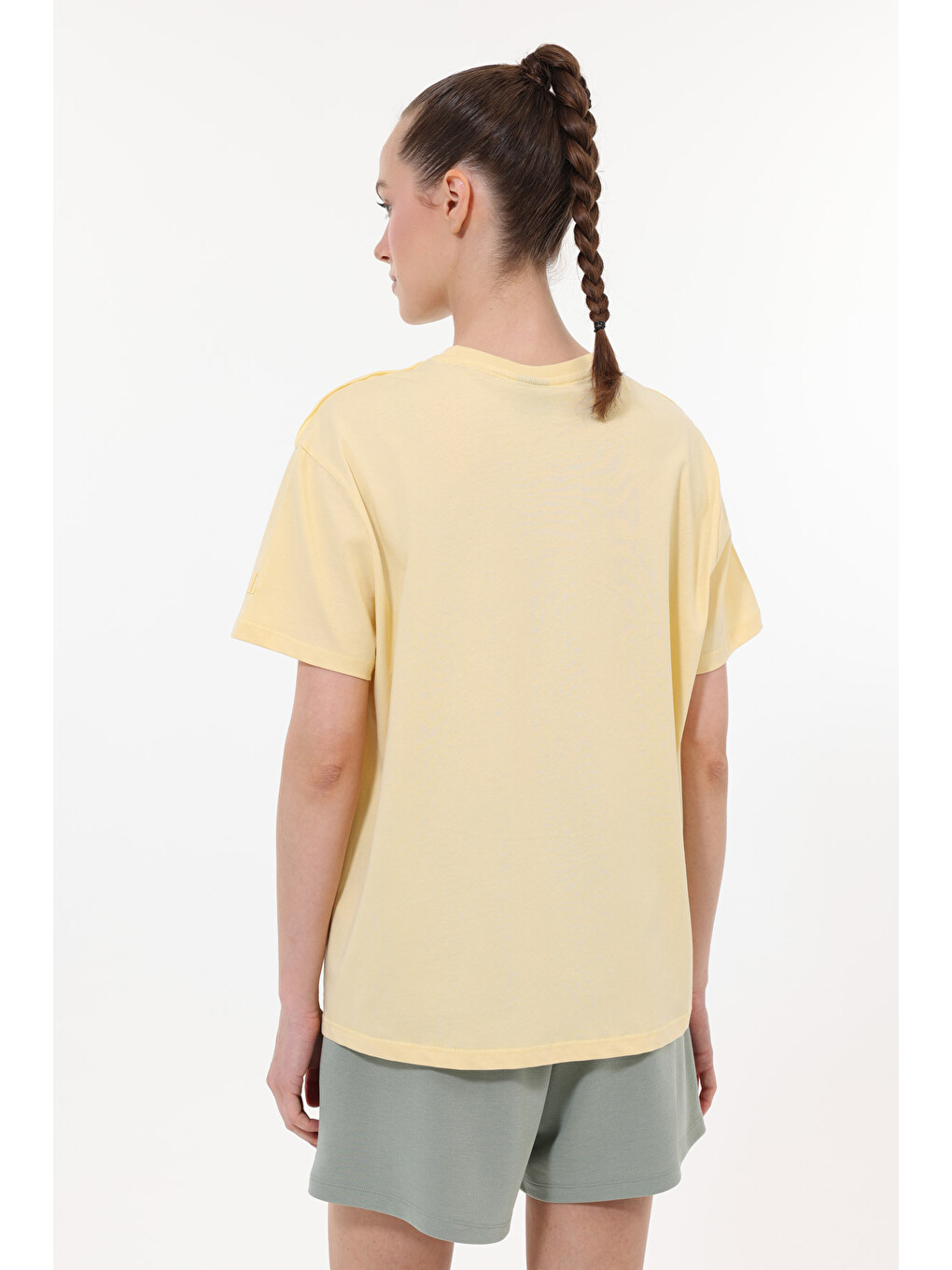 WB 11ADA Sarı Kadın Kısa Kol T-Shirt-1