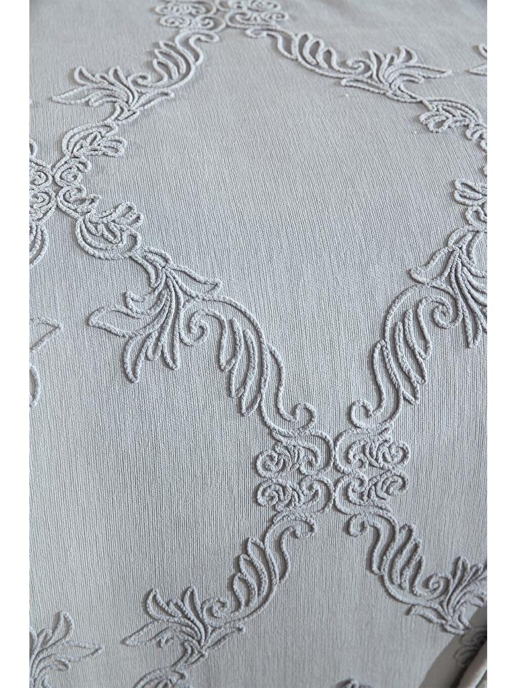 Sahra 10 Parça Battaniyeli Çeyiz Seti Gri-4