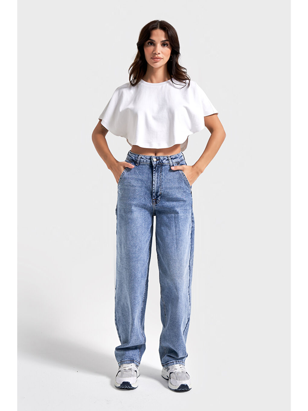 Mavi Kadın Snow Jean Rengi 4s6-27 Skater Fit Esnek Kumaş Denim Jean-1