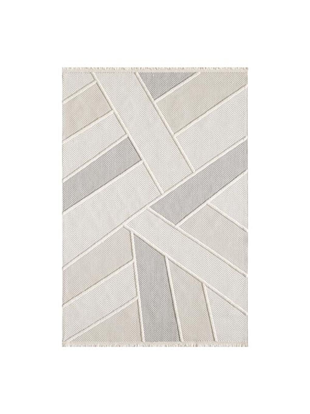 Shibori Trooper Kaymaz Tabanlı Antialerjik Halı - Bej - 120x180 cm