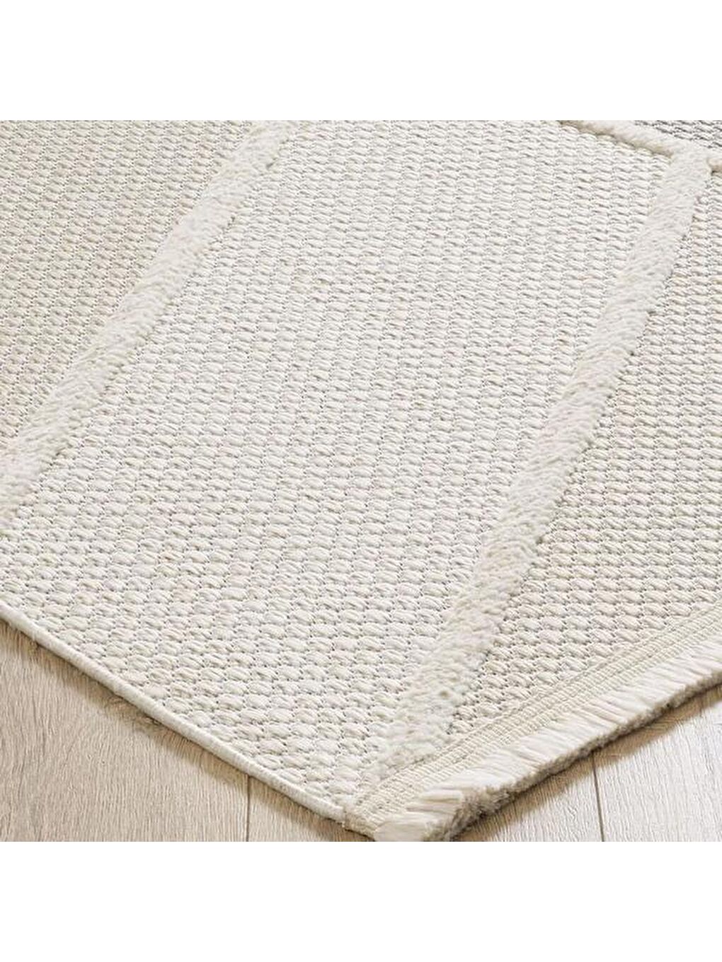 Shibori Trooper Kaymaz Tabanlı Antialerjik Halı - Bej - 120x180 cm-2