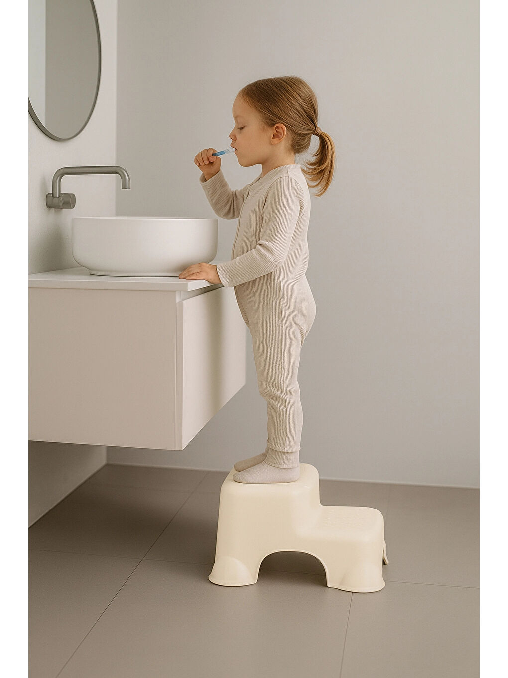 Kaydırmaz Bebek Katlı Basamağı Kum Beji