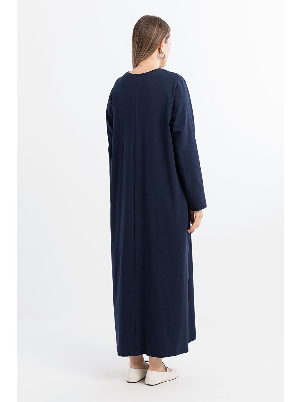 İndigo-Uzun Kollu İçlik Elbise-2